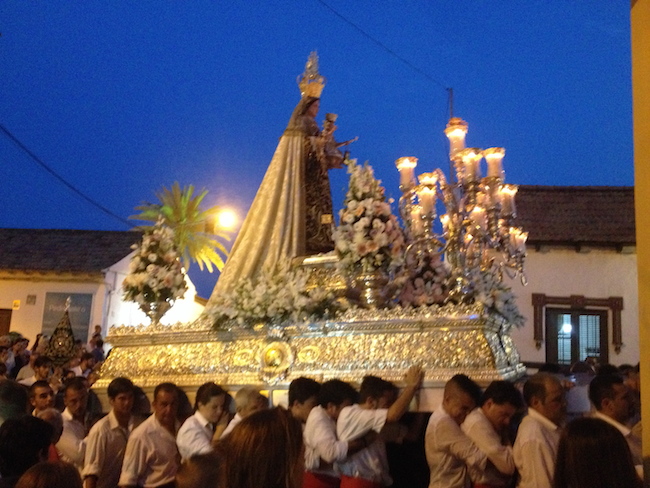 Feesten in Malaga. Virgen del Carmen